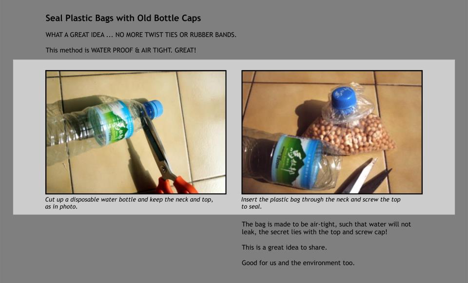 Consumer Informant Great idea how to seal a plastic bag, DIY