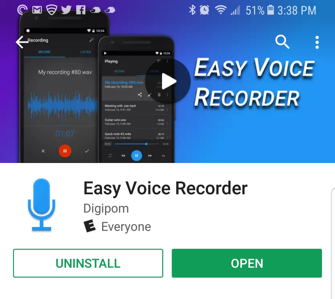 Easy Voice Recorder. Easy voice