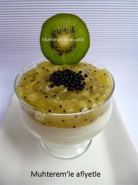 the kiwi fruit pudding
