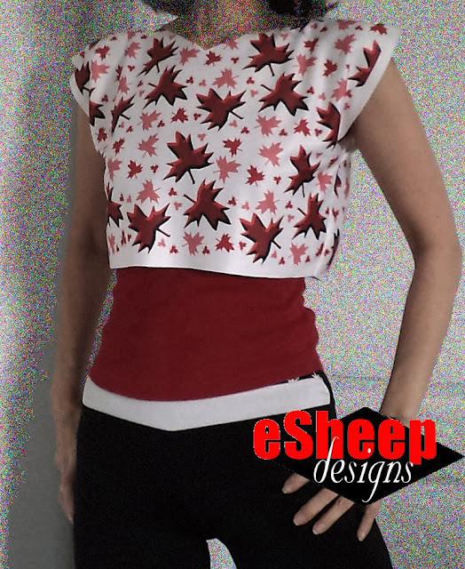 Crop Top Made from Canadiana Fabric by eSheep Designs