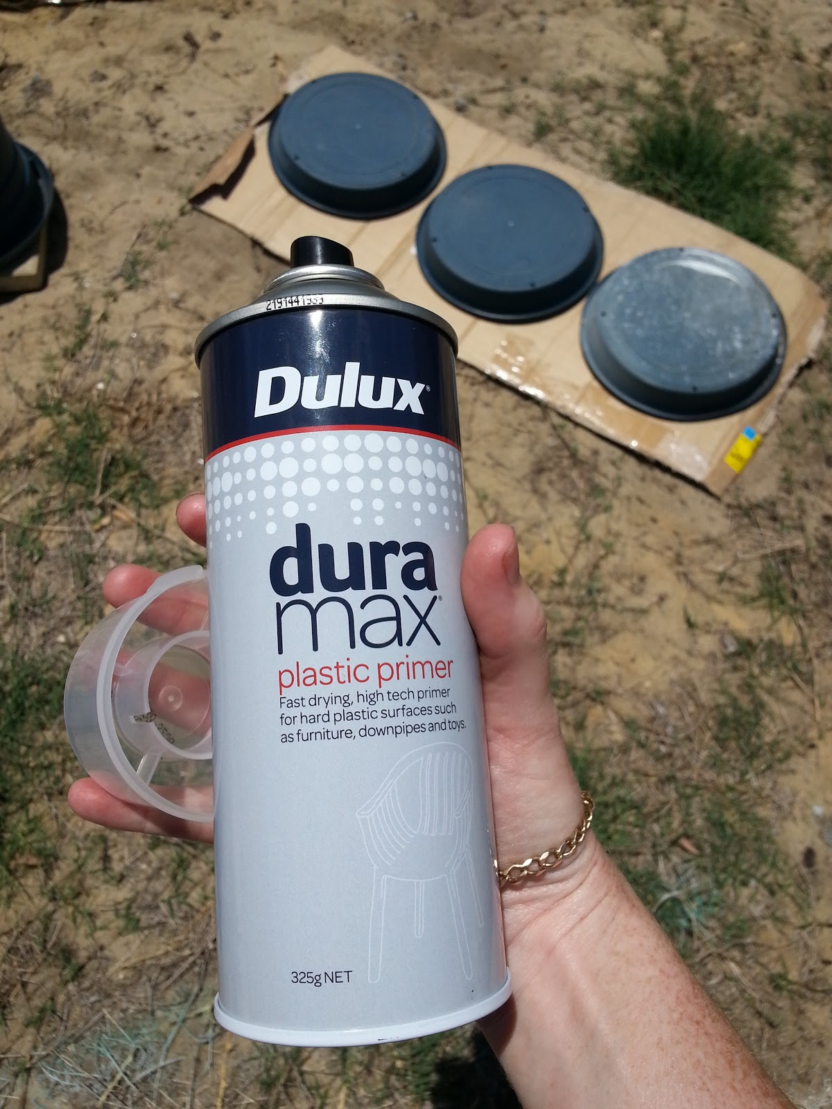 Jarrah Jungle DIY Plastic Pots + Spray Paint = Granite Look Pots