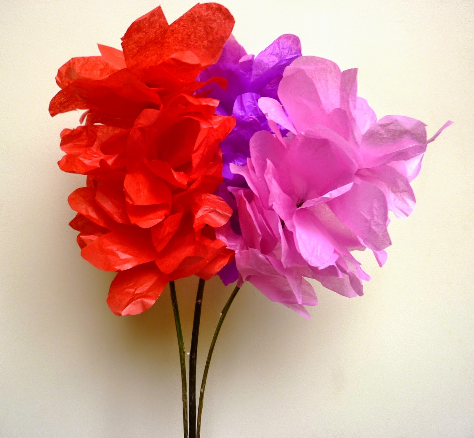 Art and Crafts GoCraftGirl Easy Crepe Paper Flowers on a Stem