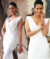 Sanjana, Singh, Hot, Bollywood, Actress, Photoshoot, deep cleavage, white dress