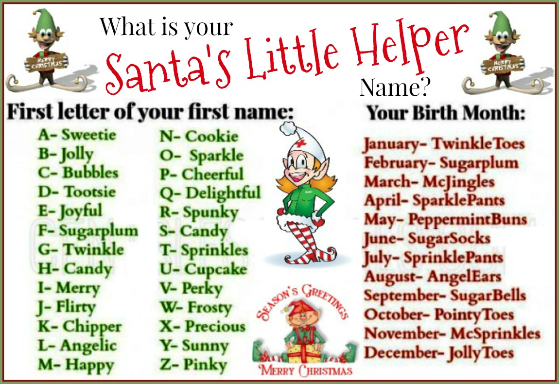 daveswordsofwisdom com find your santa s little helper name santa name