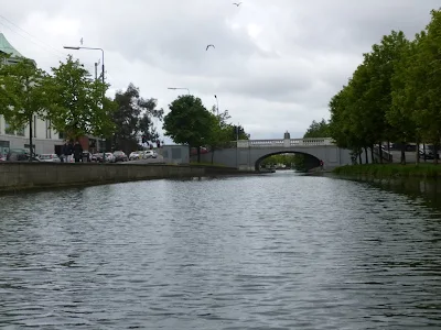 The Grand Canal in Dublin viewed from the water