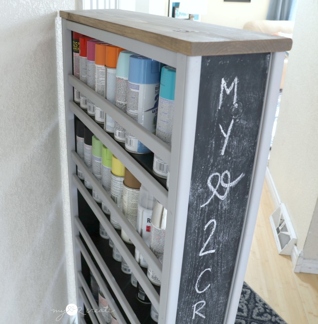 Repurposed Crib Paint Shelf, MyLove2Create