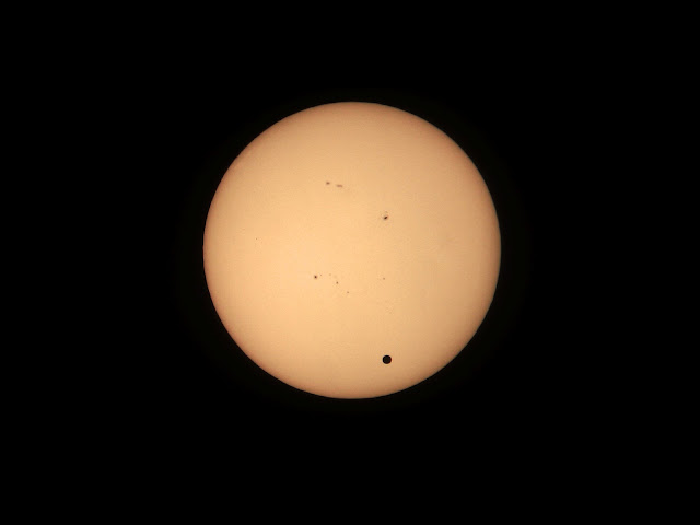 Transit of Venus on June 5, 2012 from St. Catharines, Ontario with Orion Skyquest 4.5 telescope