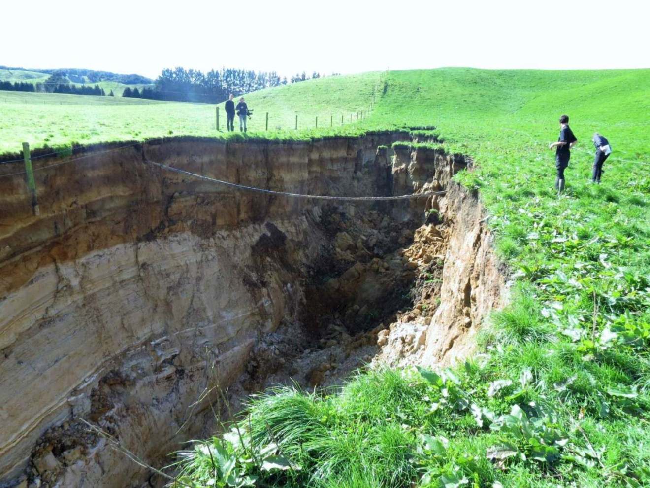 Giant 6StoryDeep Sinkhole Opens on New Zealand Farm