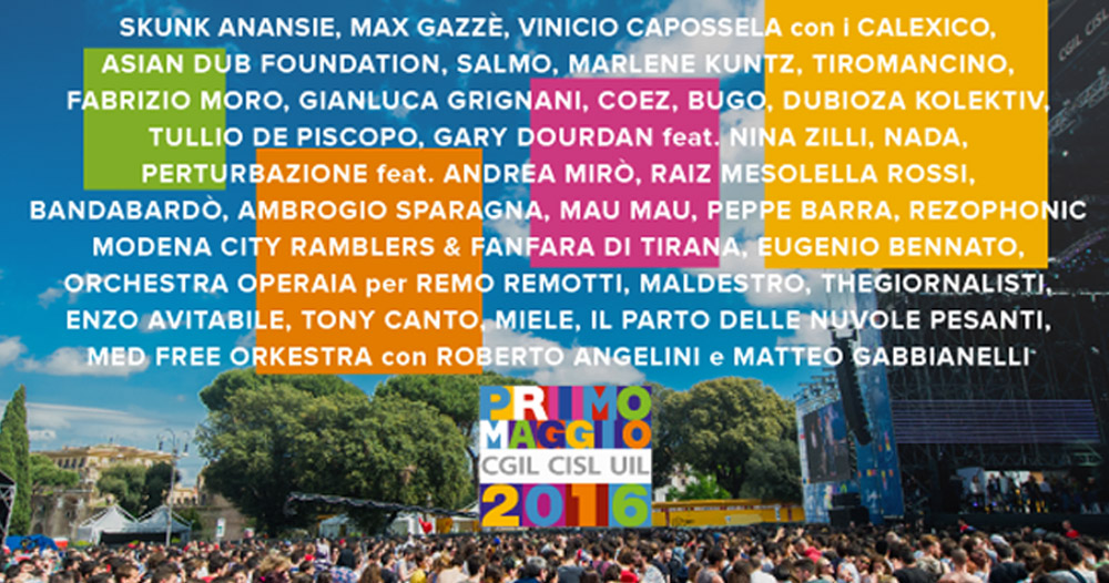 Scaletta Concerto Primo Maggio Roma FREE INDIE CULTURE