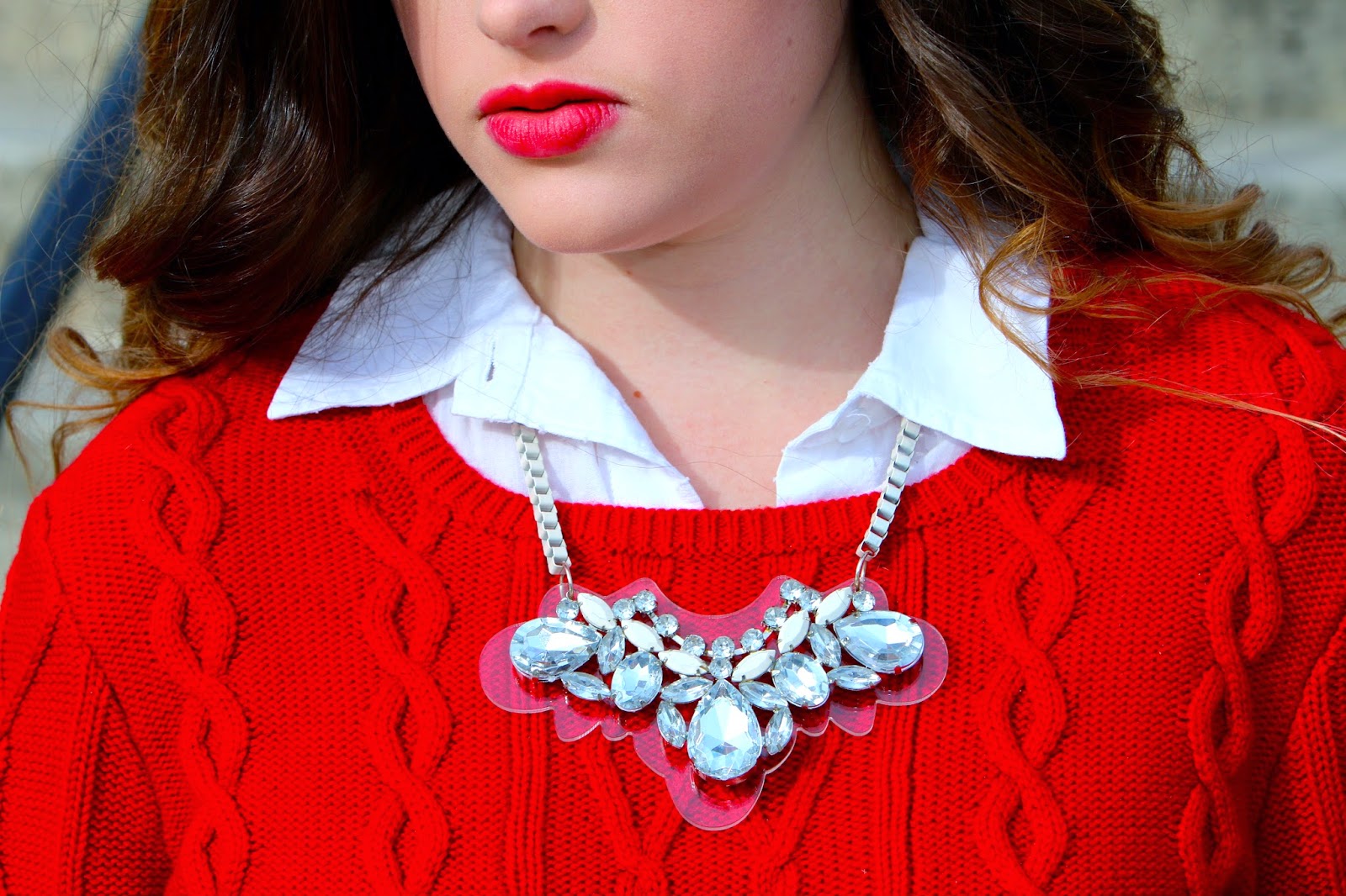 Kathleen's Fashion Fix: Sweater Better :: layered red sweater