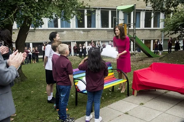 Crown Princess Mary of Denmark attends the opening of the International School of Aarhus Academy for Global Education 