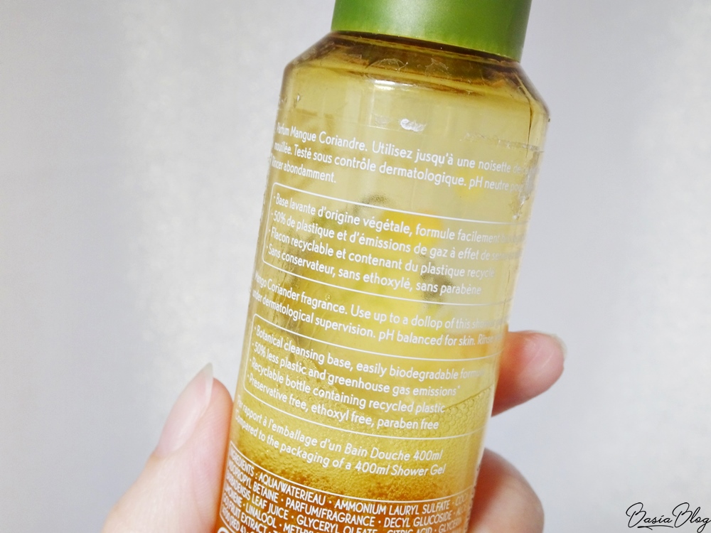 skoncentrowany żel pod prysznic Yves Rocher mango i kolendra