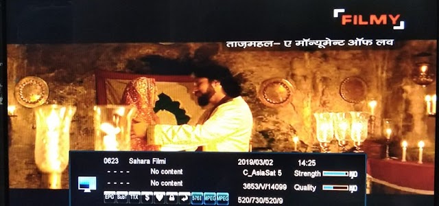 Sahara Filmy Channel Free to air from Asiasat 7 Satellite