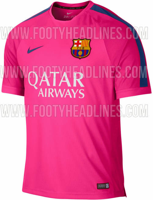 FC Barcelona 2014-15 Pink Training Shirt Leaked - Footy Headlines