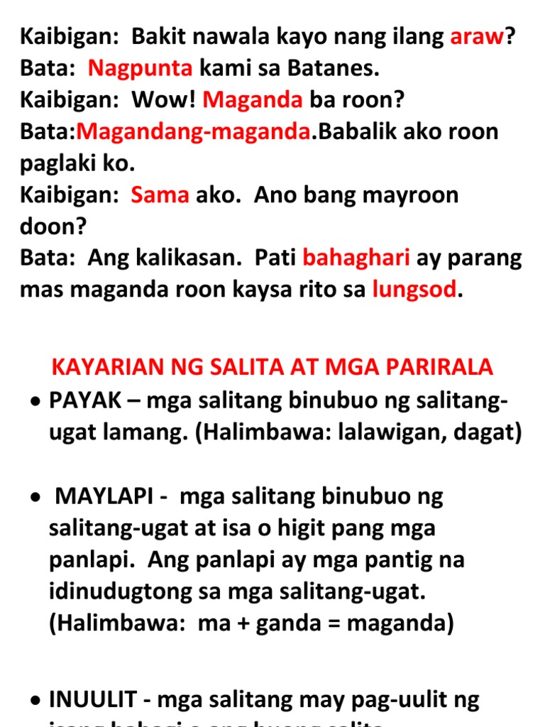 salitang ugat - philippin news collections