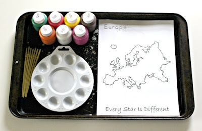 Continent Painting Activity