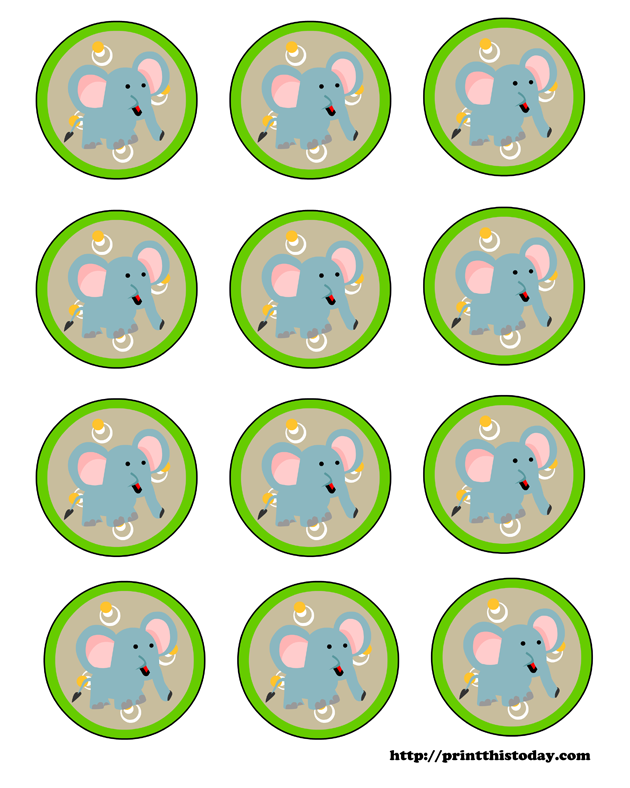 Animal Babies: Free Printable Toppers or Labels.