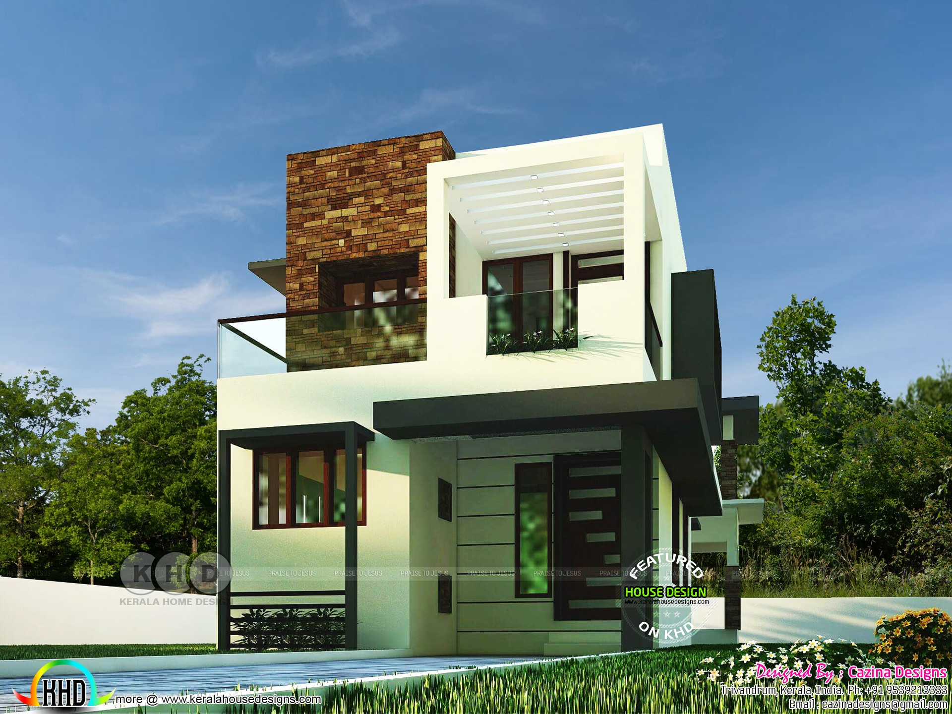 4 bedroom contemporary style modern home Kerala home design and floor