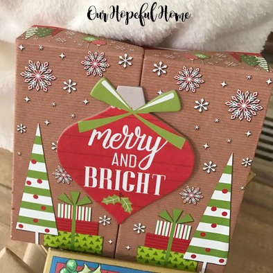Christmas cut out decorations gift box