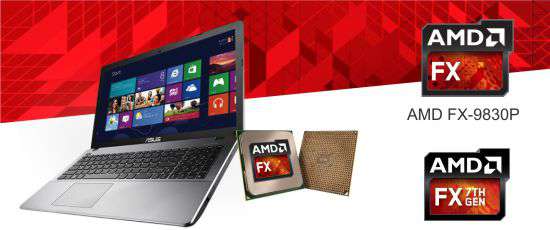 Laptop ASUS Terbaik Processor AMD FX-9830P laptop asus gaming x550ik amd fx performa tinggi