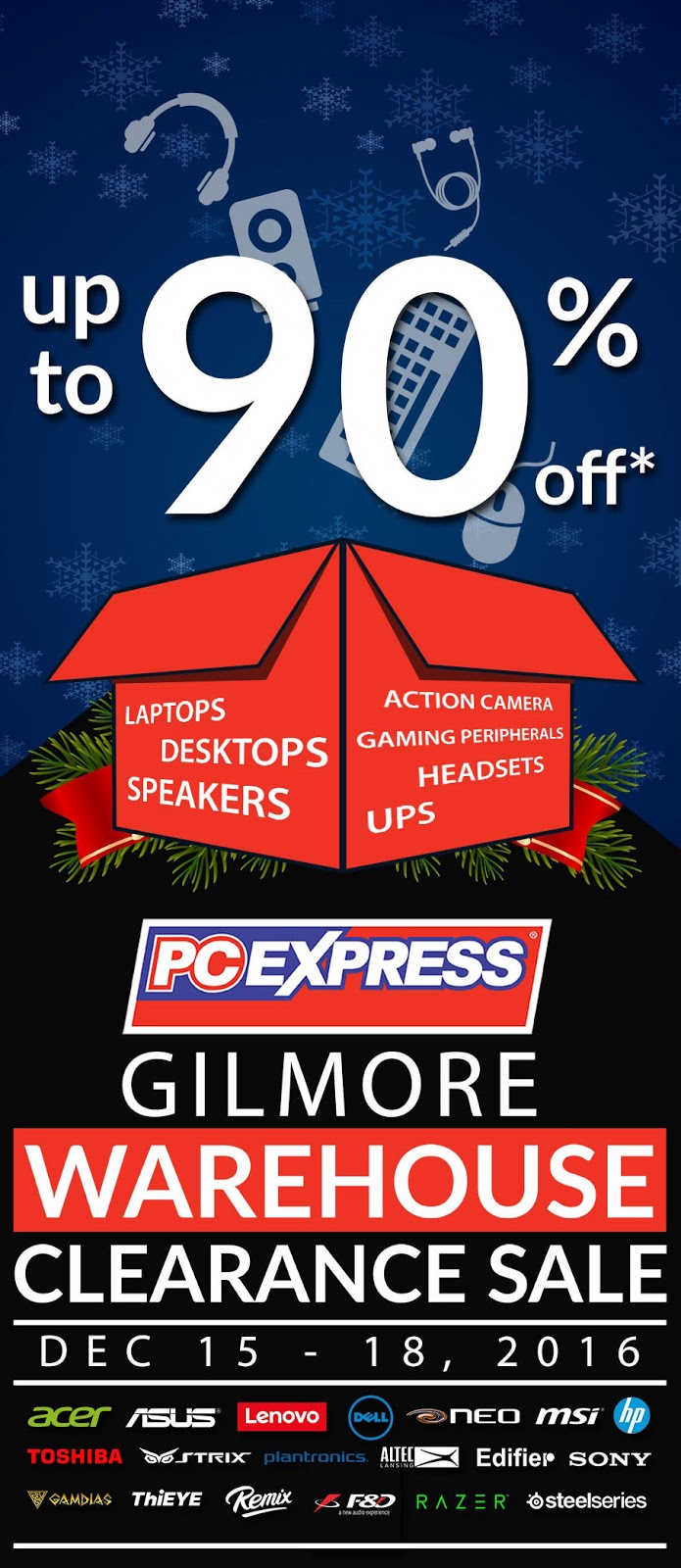 Manila Shopper PC Express Gilmore Warehouse Clearance SALE December 2016