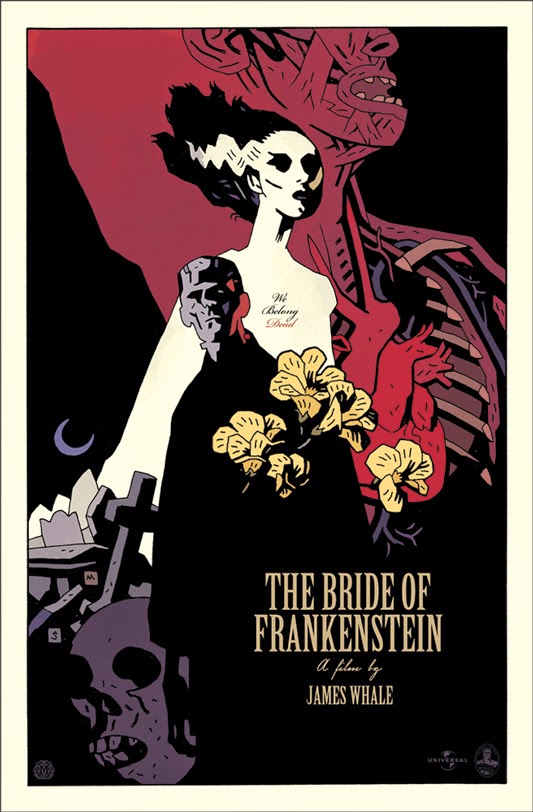 Mondo - The Bride of Frankenstein Screen Print by Mike Mignola