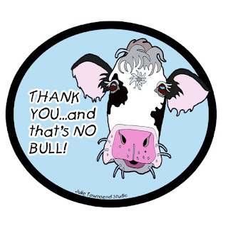 Cow Thank You Sticker 2