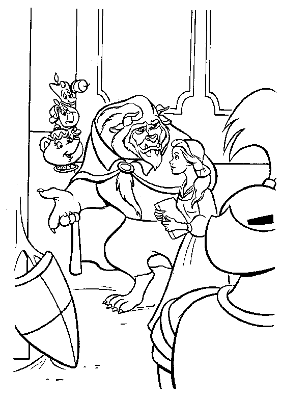 Everything Fun for your Child: Beauty and the Beast Coloring Pages