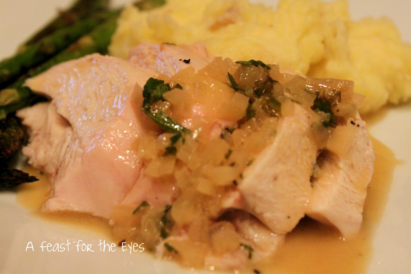 A Feast for the Eyes: Weeknight Roast Chicken With Lemon-Tarragon Pan Sauce