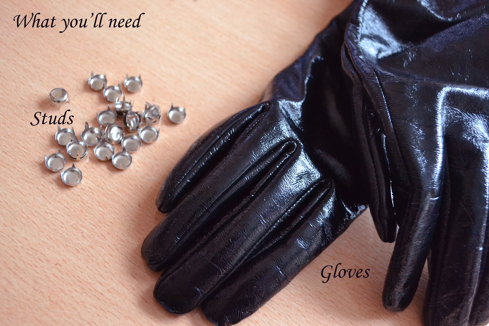 Ginger Girl Knows It All DIY Studded leather gloves