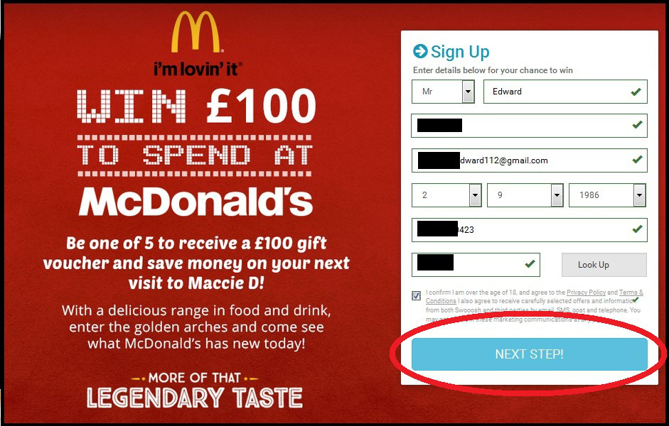 McDonalds vouchers uk