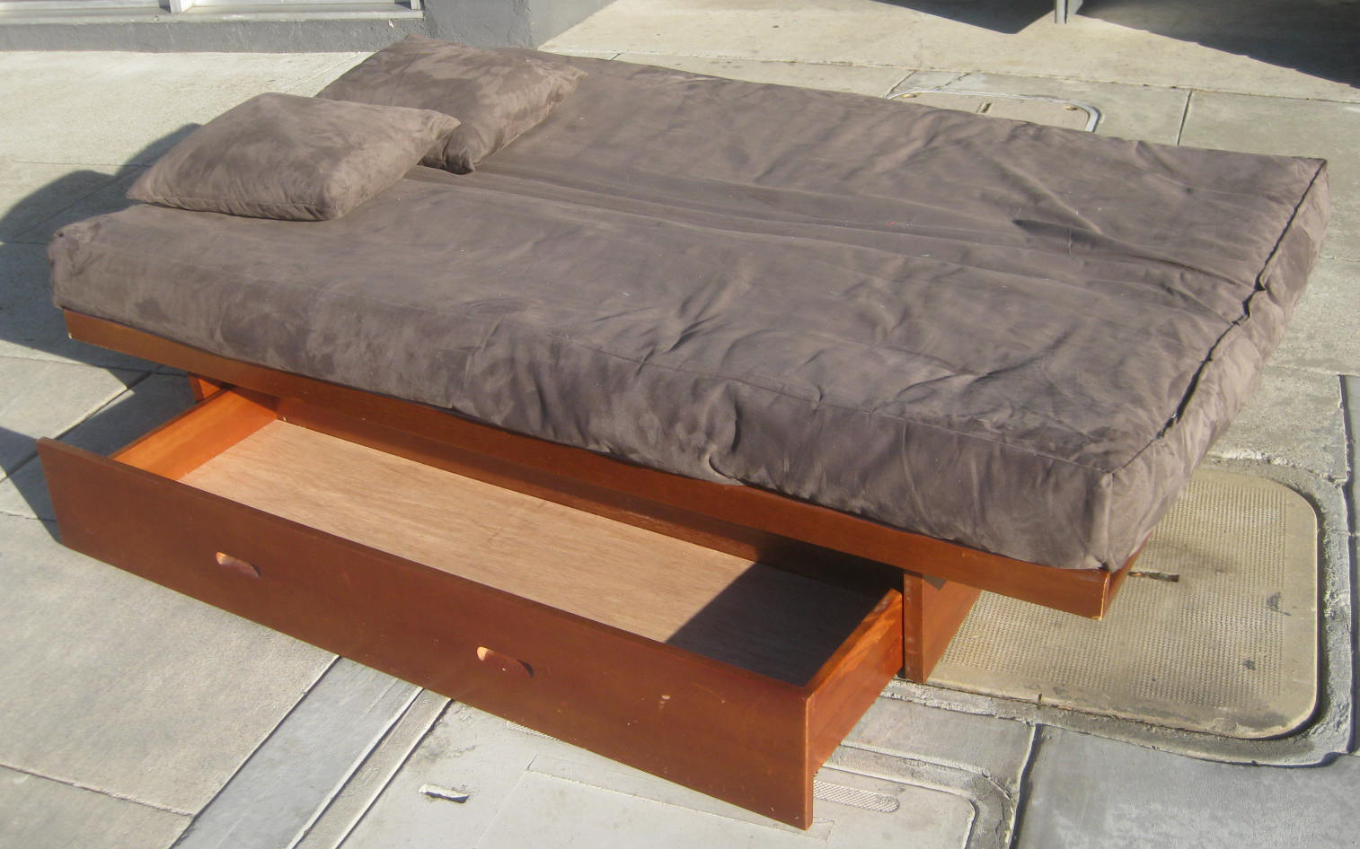 UHURU FURNITURE & COLLECTIBLES SOLD Futon with Storage Drawer 90