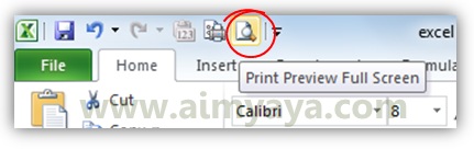 Cara Menambahkan Tombol Print Preview di Quick Access Toolbar Ms Excel