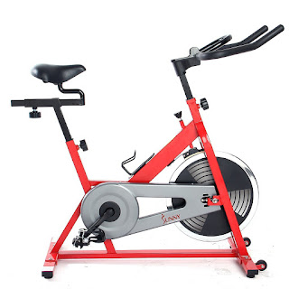 Sunny Health & Fitness SF-B1001 Indoor Cycling Bike Spin Bike in Red, image, review features & specifications. Also available in silver color