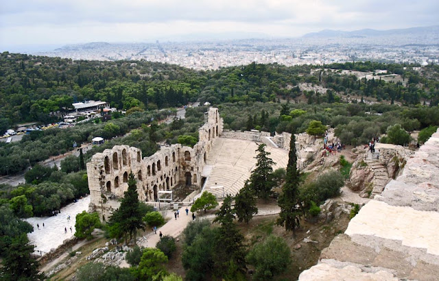 Odeon of Herdoes Atticus Auditorium in Athens in Greece