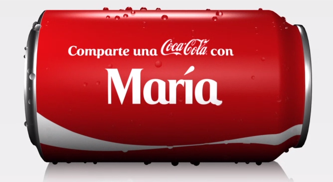 Mimpa y yo Mi nombre en una Coca Cola