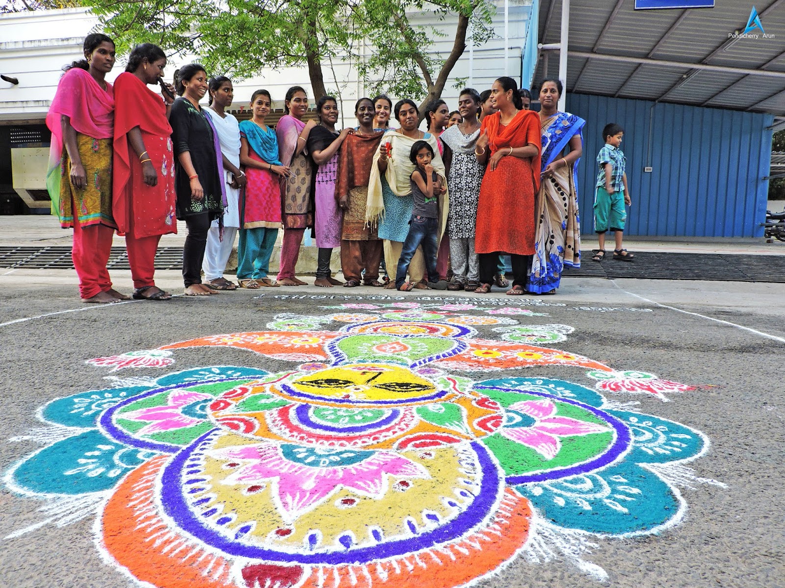 Womens Day Kolam Competition at Pondicherry Court 05.03.16