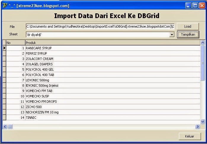 Import Data Dari Excel ke DBGrid dengan Delphi | Antas Delphi