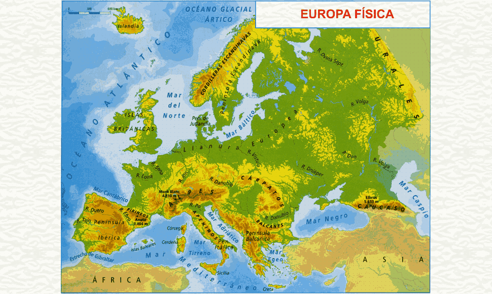 Geography And History Blog 1Âº Eso Europa Fisico Relieve