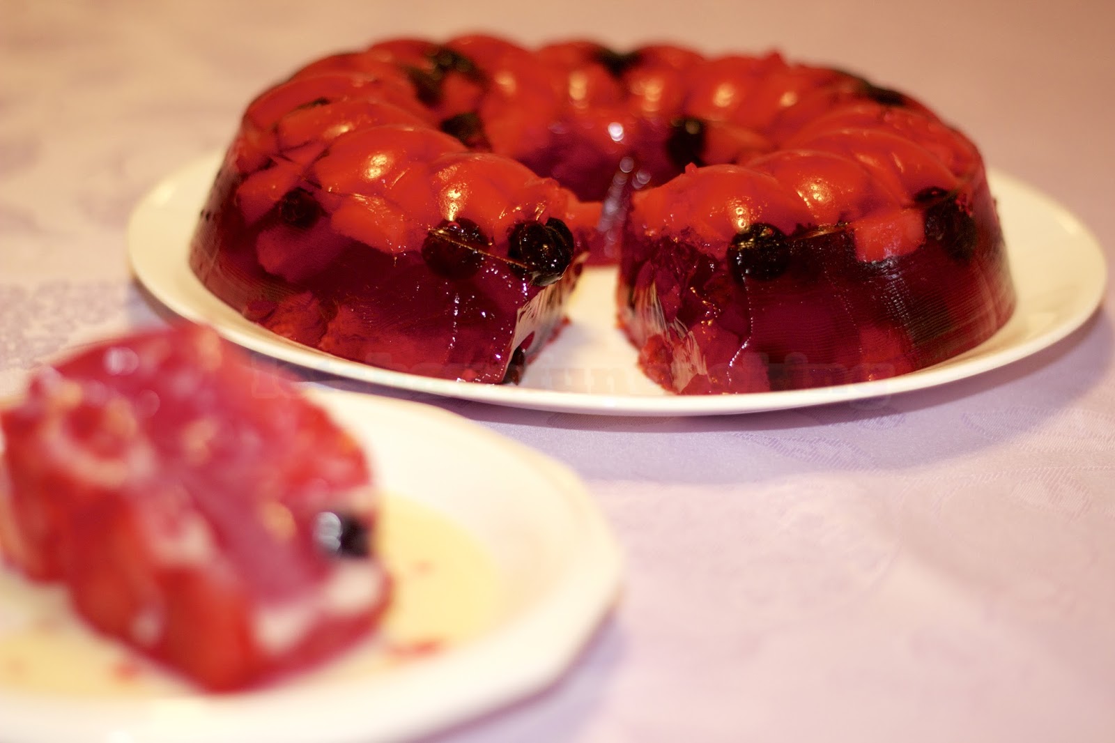 Let's Have Fun Cooking! Fruit Gelatin with Vanilla Sauce (Puding Buah