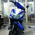 Sơn xe Yamaha Luvias GTX màu trắng xanh GP