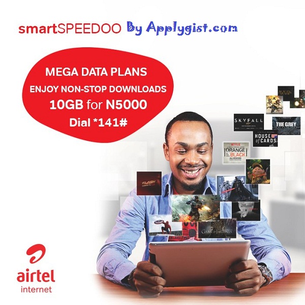 Airtel Mega Data Plan 10 GB - Mega Speed Browsing - Applygist Tech News