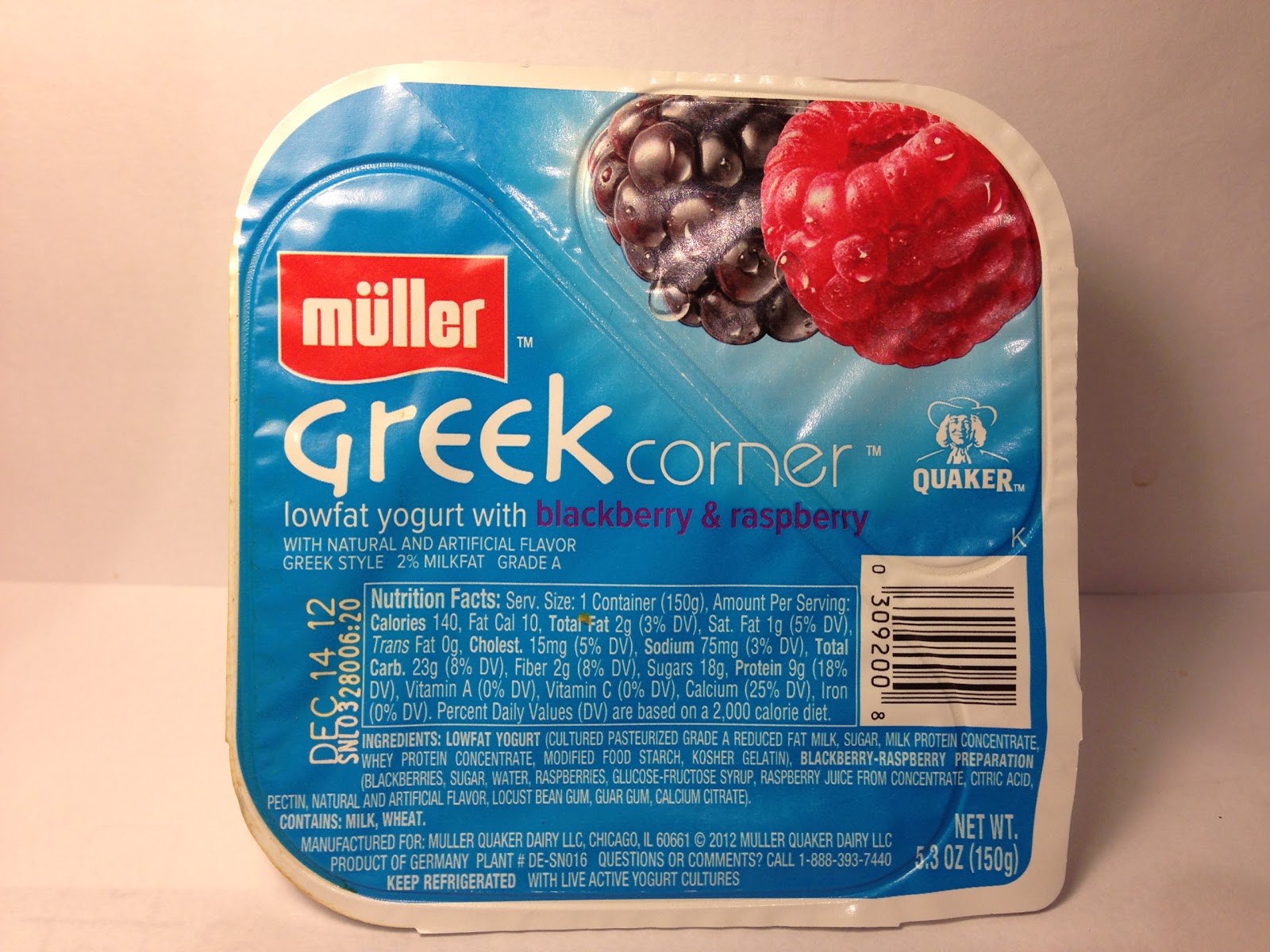 Crazy Food Dude Review Muller Greek Corner Lowfat Yogurt with