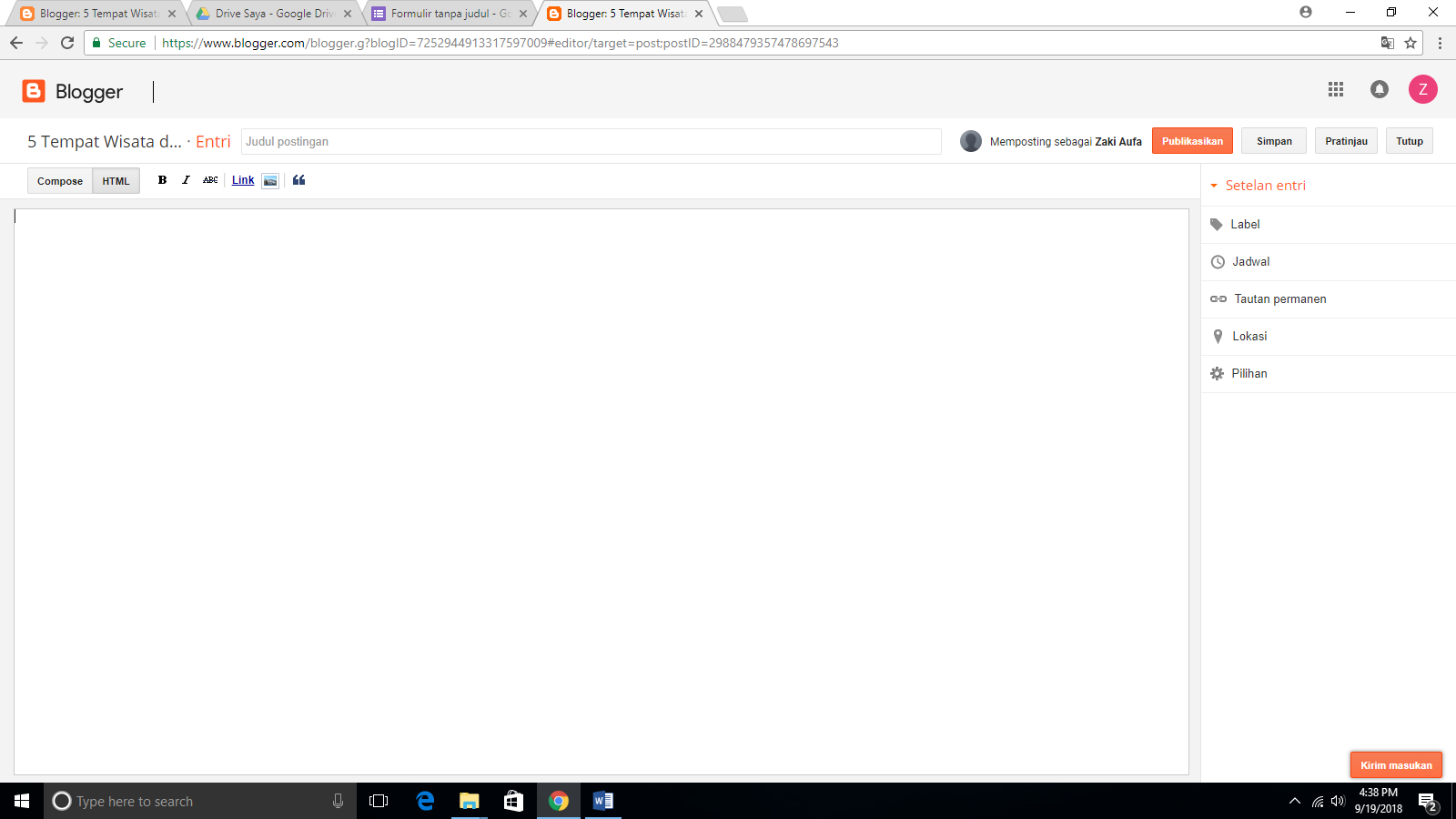 Cara Membuat Buku Tamu Melalui Google Drive