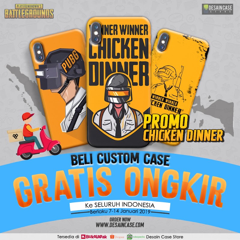 Stiker Free Ongkir Promo Chiken Dinner