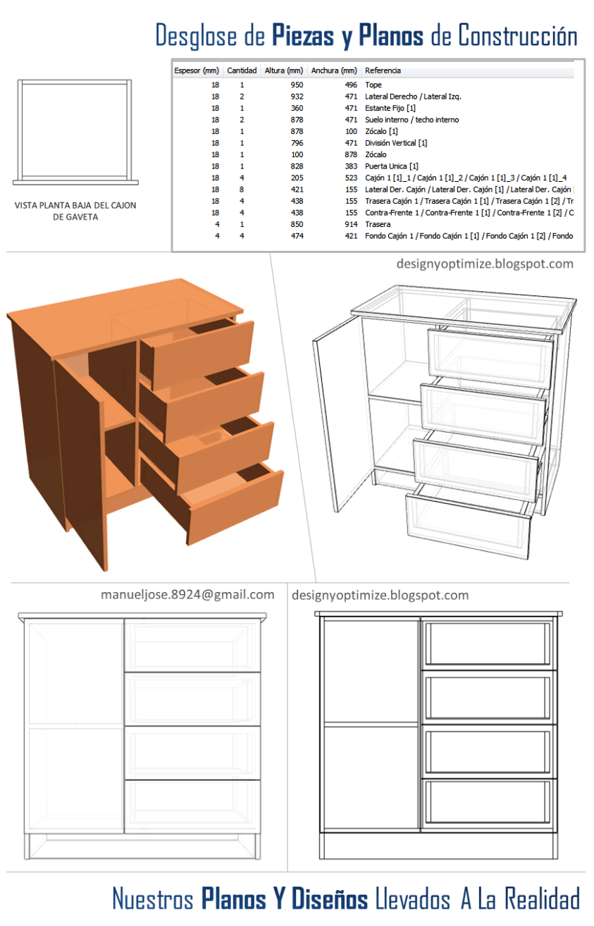 Diseño De Muebles Madera: Construir Closet o Armario Chifonier Infantil