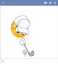 Golfer emoticon Golfer Facebook emoticon