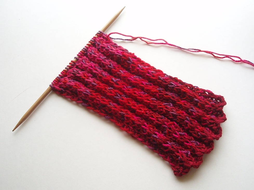 Knitting Work in Progress Tonal Gradients Tame Variegated Yarns