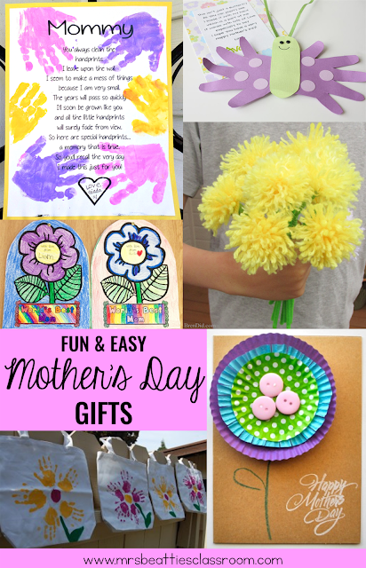 Celebrate Mom on Mother's Day with one of these easy, inexpensive Mother's Day gifts! Perfect for home or the classroom!