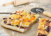 Pizza a los tres quesos